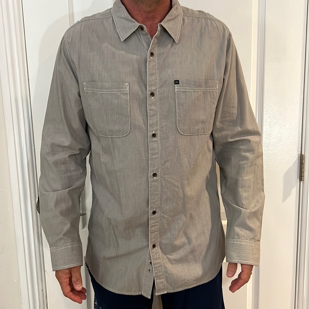 Quicksilver Long Sleeve Button Down - image 1